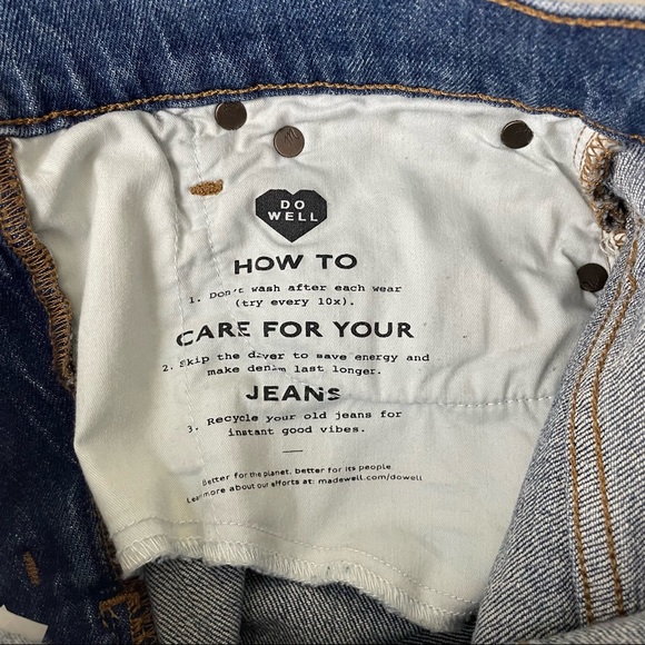 MADEWELL CLASSIC STRAIGHT JEANS IN COLDBROOK WASH RAW HEM 25 - Picture 8 of 10